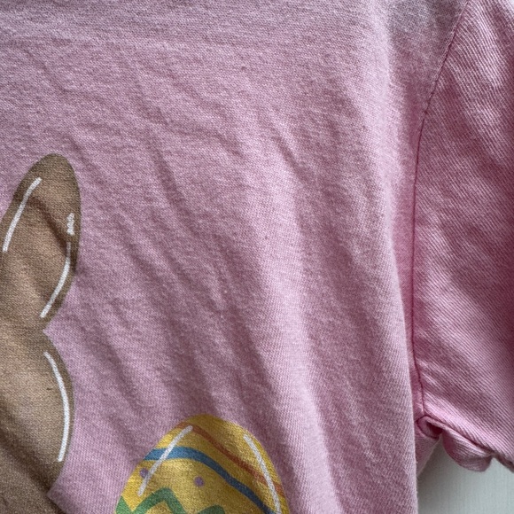 NWOT Stitchy Fish 3T Girls Pink and Brown Easter Bunny Short Sleeve Tee Shirt - Picture 2 of 6